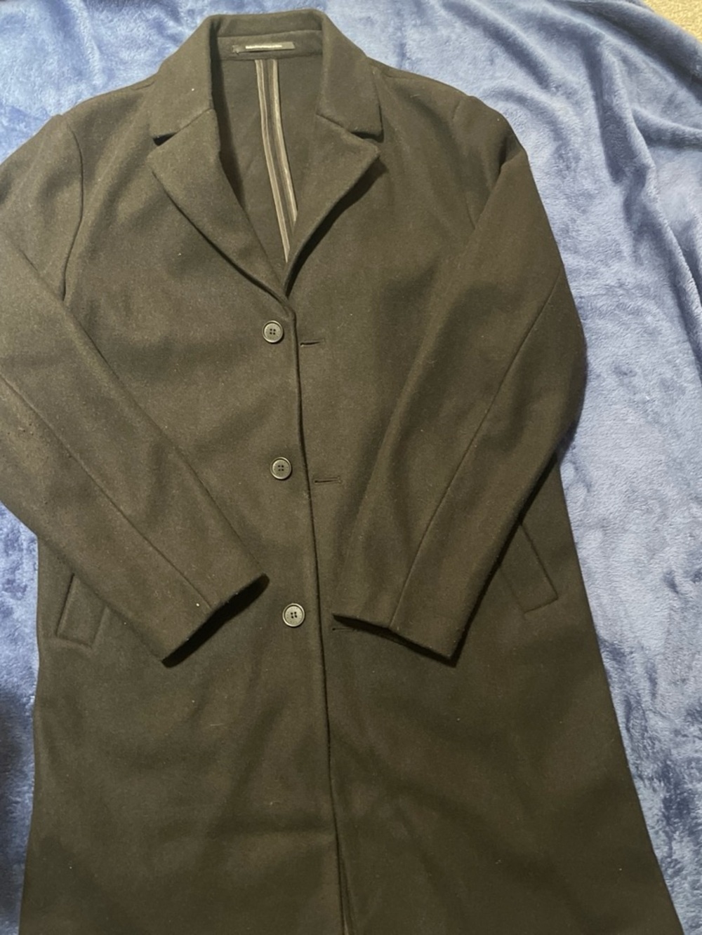 H&M Black Men's Single-Breasted Pea Coat